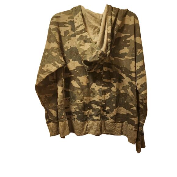 Danskin Fleece Hoodie Women's XL Green Camouflage Soft Cozy NWOT - Picture 2 of 2